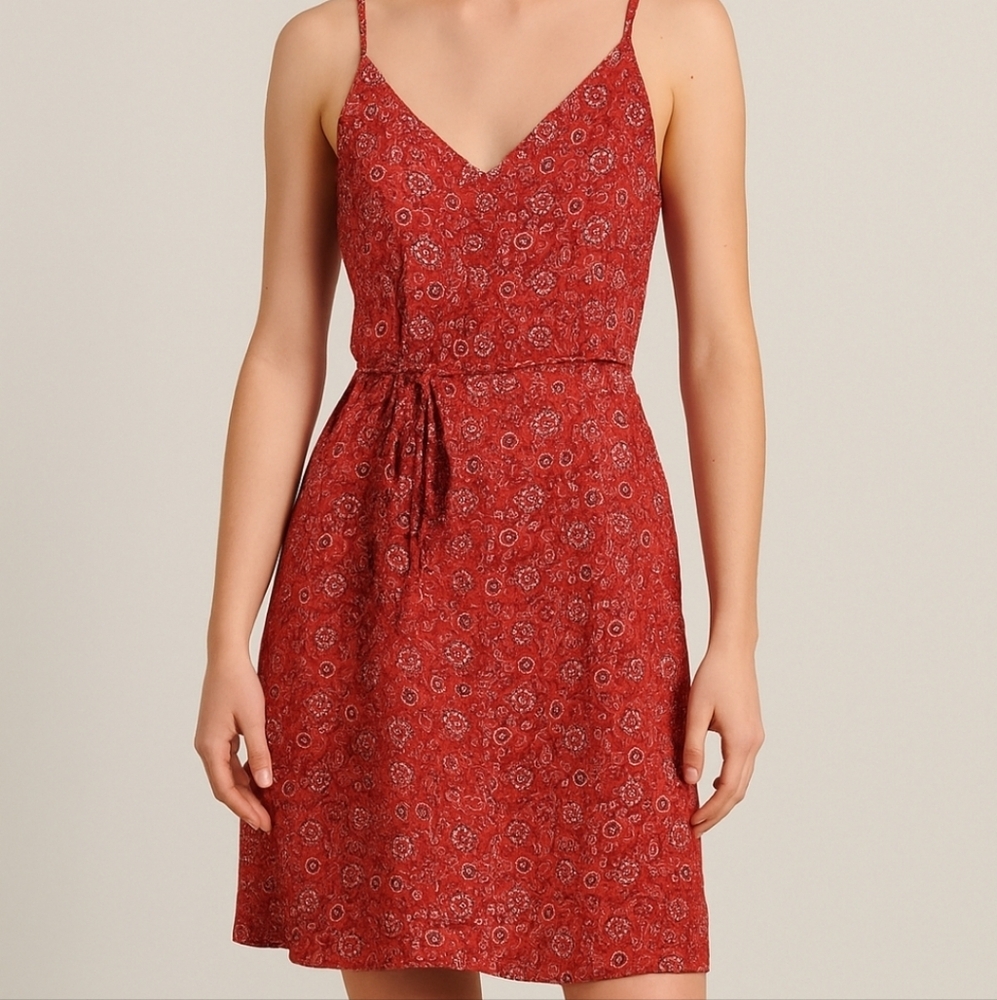 Loft Red Floral Sundress
